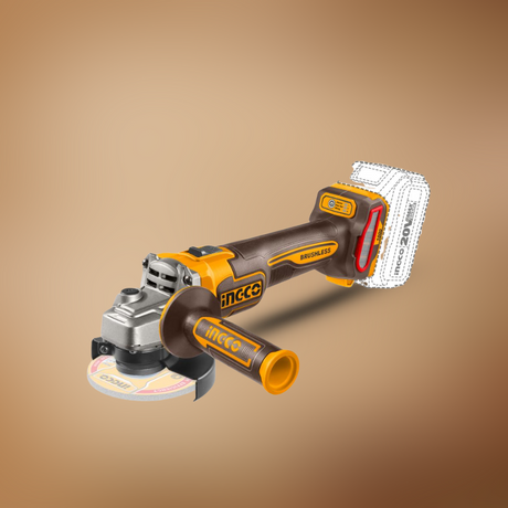 Ingco 20V Lithium-Ion Cordless Angle Grinder with Brushless Motor - CAGLI27153