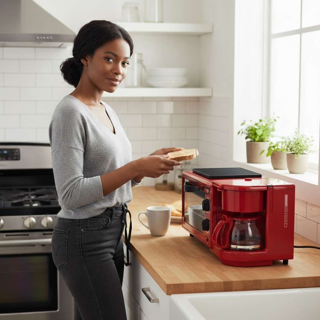 Small Appliance Collection - Decakila 3 in 1 Breakfast Station 1050W, Hand Blender & Storage Containers