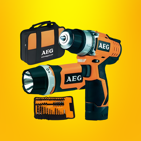 AEG 12V Percussion Drill Pro-Li-Ion + Kit - BS12C2LI-KIT2B