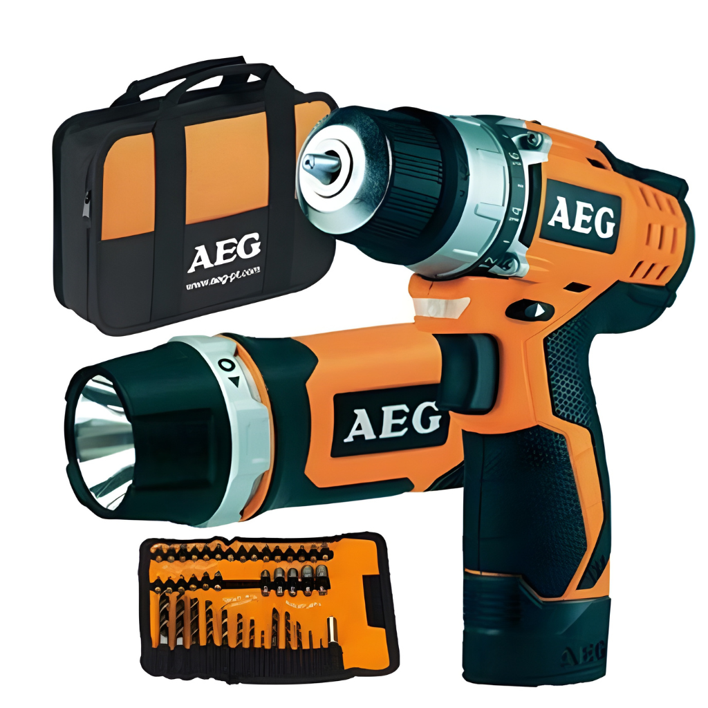 AEG 12V Percussion Drill Pro-Li-Ion + Kit - BS12C2LI-KIT2B