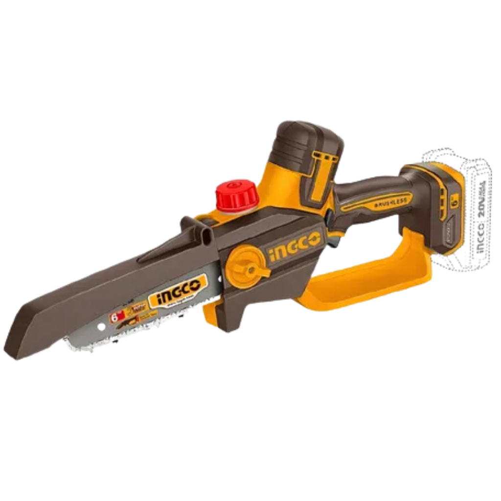 Ingco 20V Lithium-Ion Cordless Pruner Saw with 6" Bar - CGSLI20662