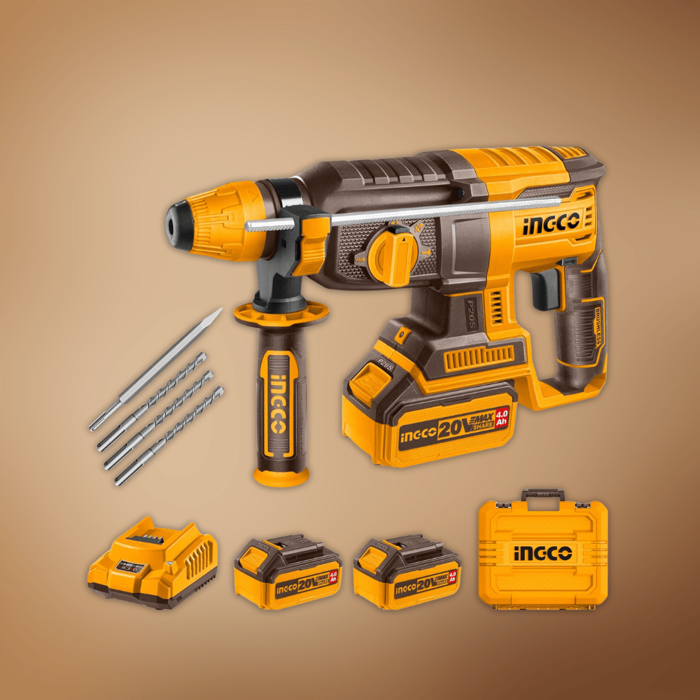 Ingco 20V Lithium-Ion Cordless Rotary Hammer - CRHLI202682
