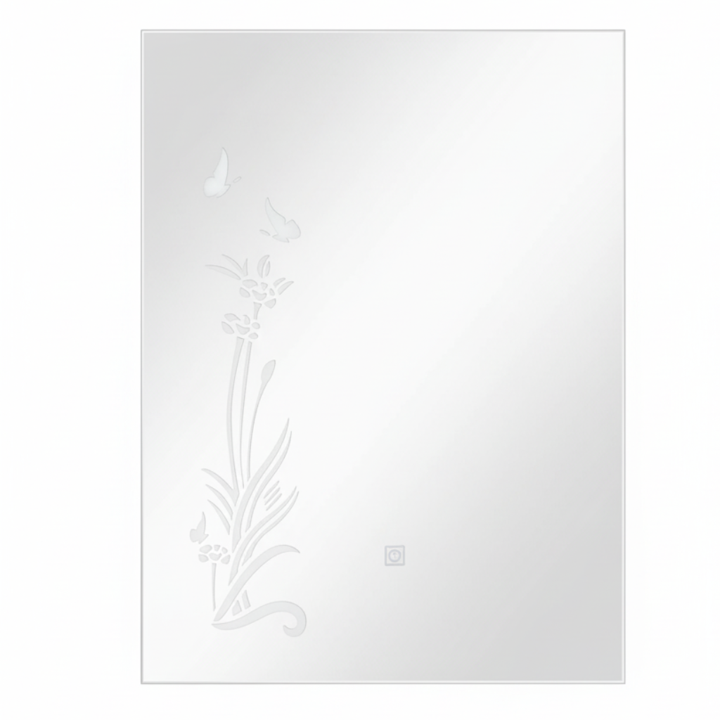 Rectangular Led Touch Screen Bathroom Mirror 60cm x 45cm