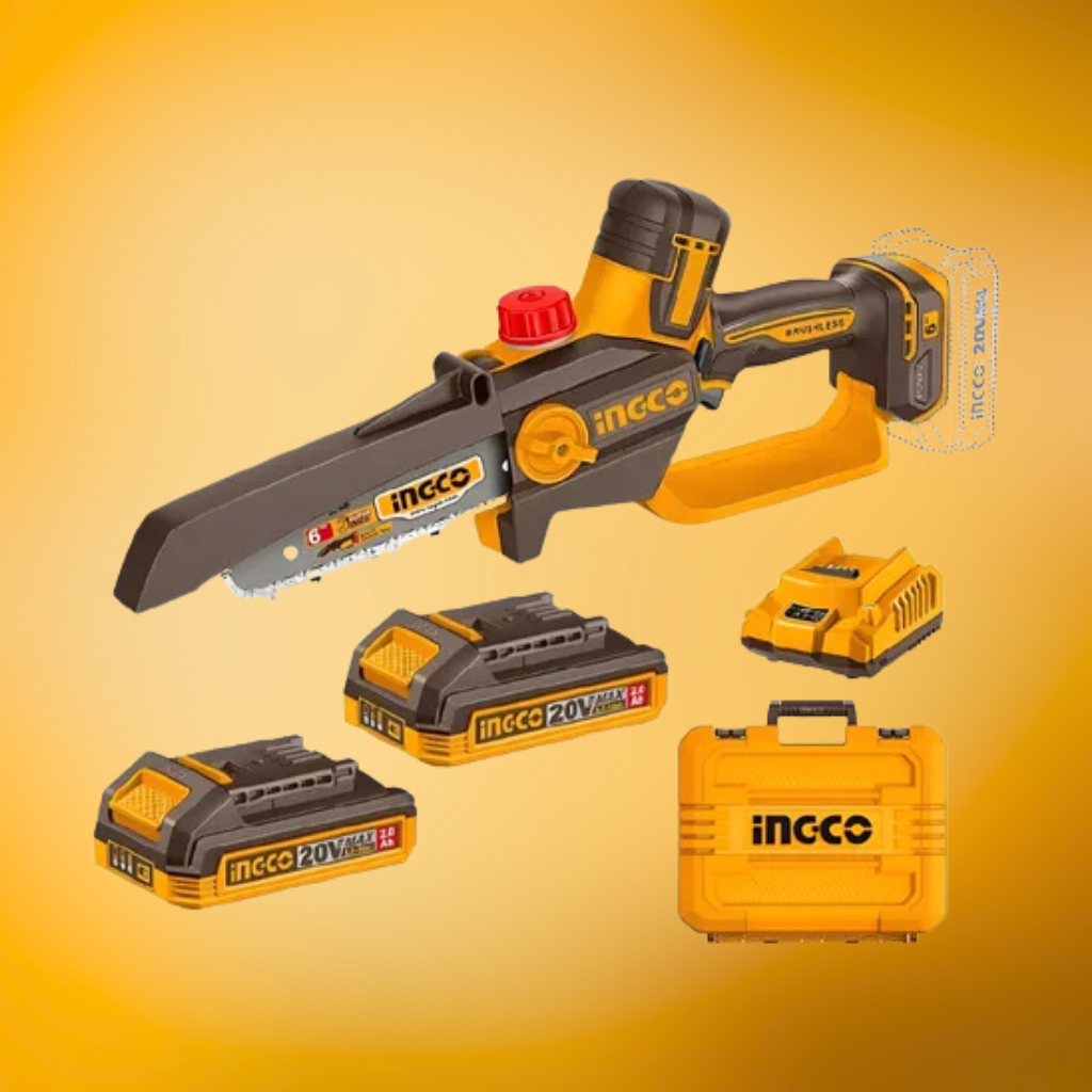 Ingco 20V Lithium-Ion Cordless Pruner Saw with 6" Bar - CGSLI20662