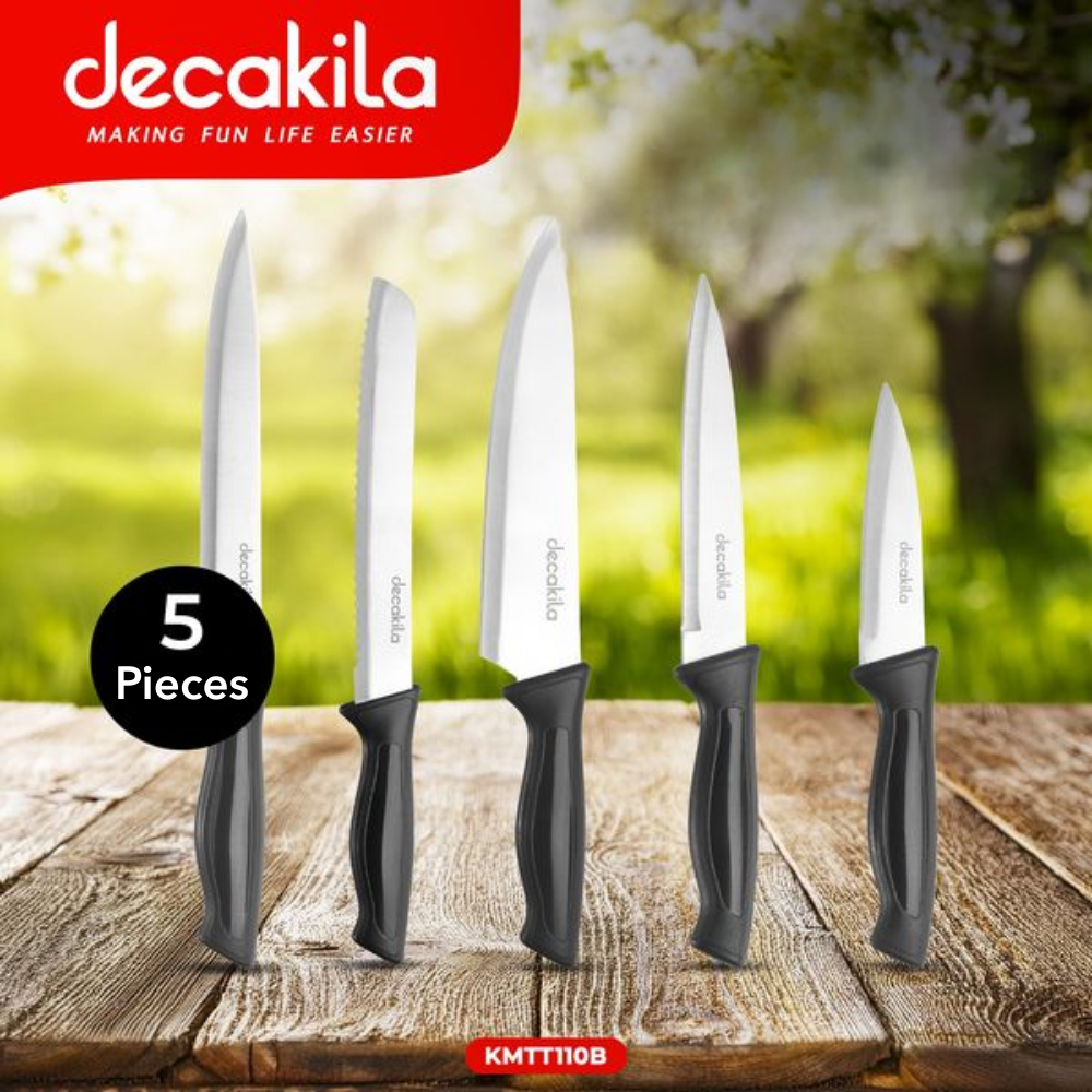 KitchenGrill Set - Decakila Meat Thermometer + Decakila 5 Pieces Kitchen Knife + Decakila 2000W Contact Grill