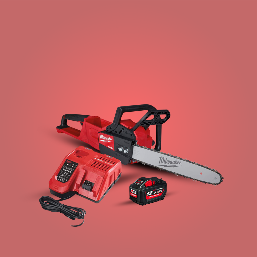 Milwaukee 18V 12.0Ah Li-ion Cordless Fuel 405mm (16") Chainsaw Combo Kit - M18FCHS-121B