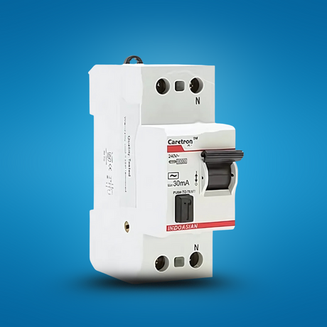 Indoasian  Caretron 63A 2-Pole RCCB - RCCB 63A/DP/30MA