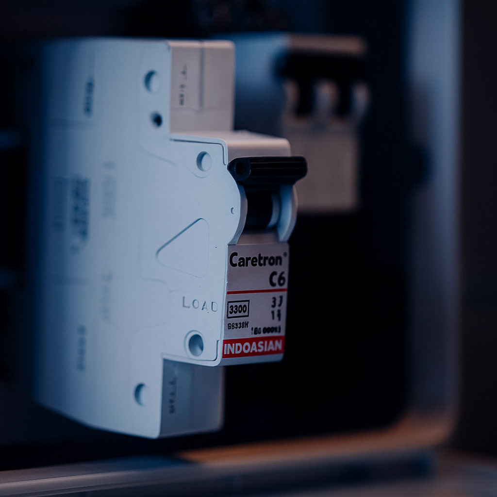 Indoasian Caretron Single Pole C-Curve MCB Series (2A-63A Range)