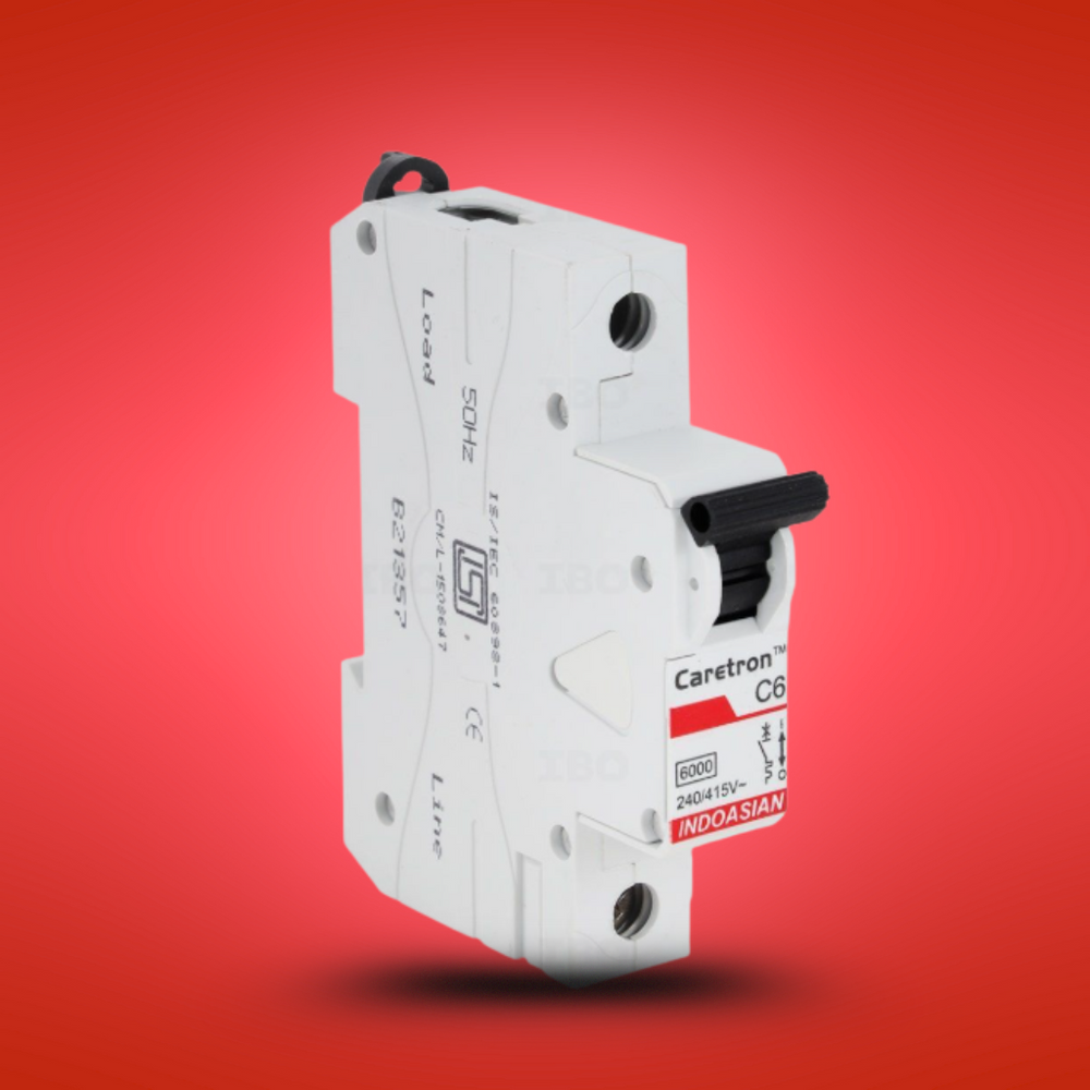 Indoasian Caretron Single Pole C-Curve MCB Series (2A-63A Range)