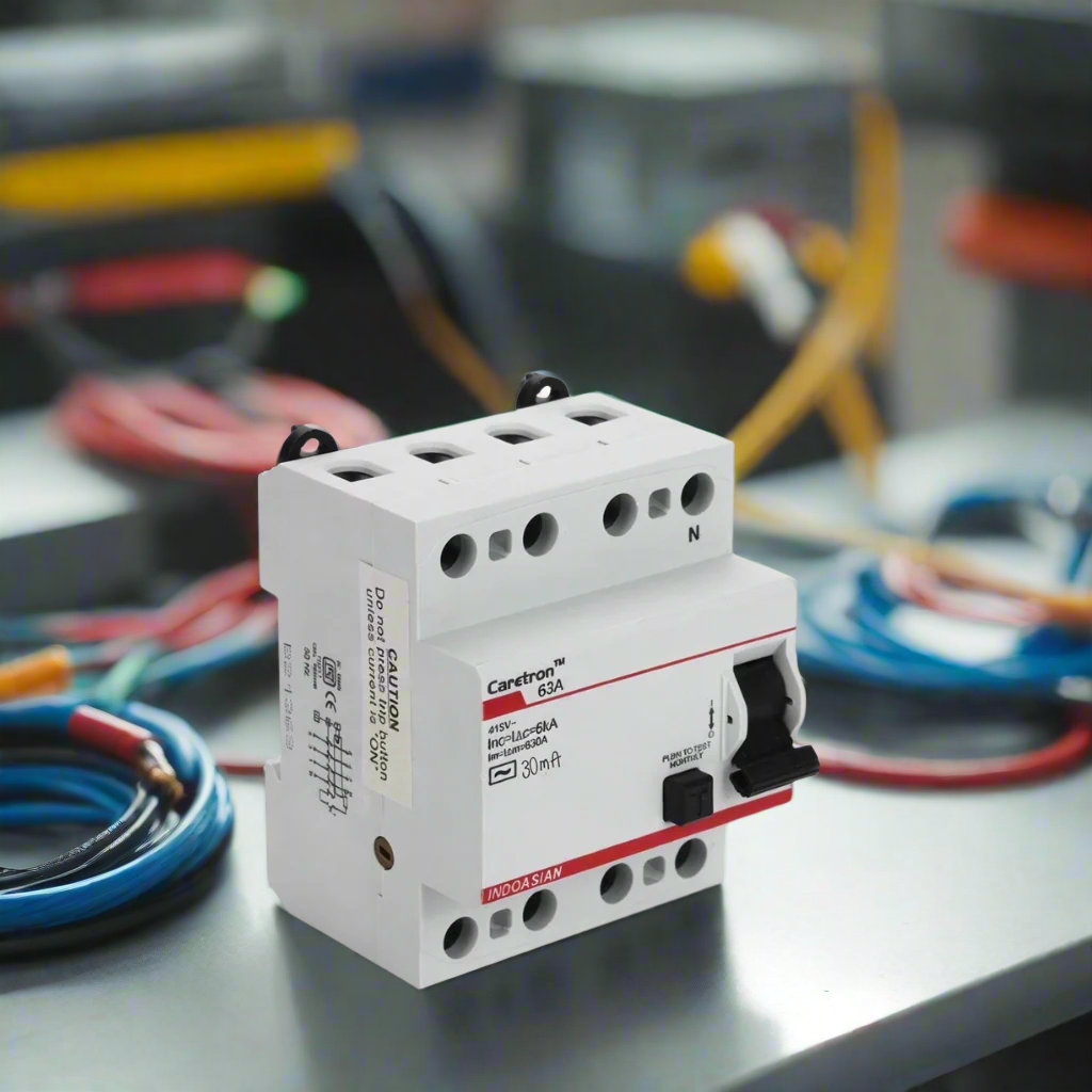 Indoasian Caretron 63A Four Pole RCCB - F/P RCCB 63A, 30mA