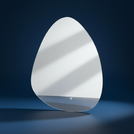 Irregular Wall Mount Touch Screen LED Vanity Mirror 60x40cm