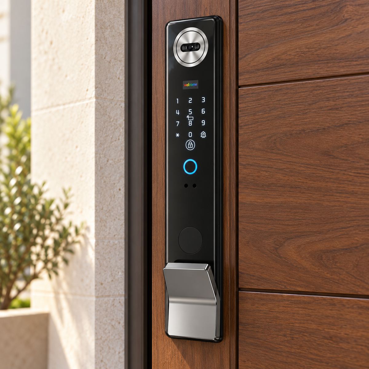 Waterproof 3D Face Recognition Smart Lock with Video Intercom & 6085 Mortise - C21-6085