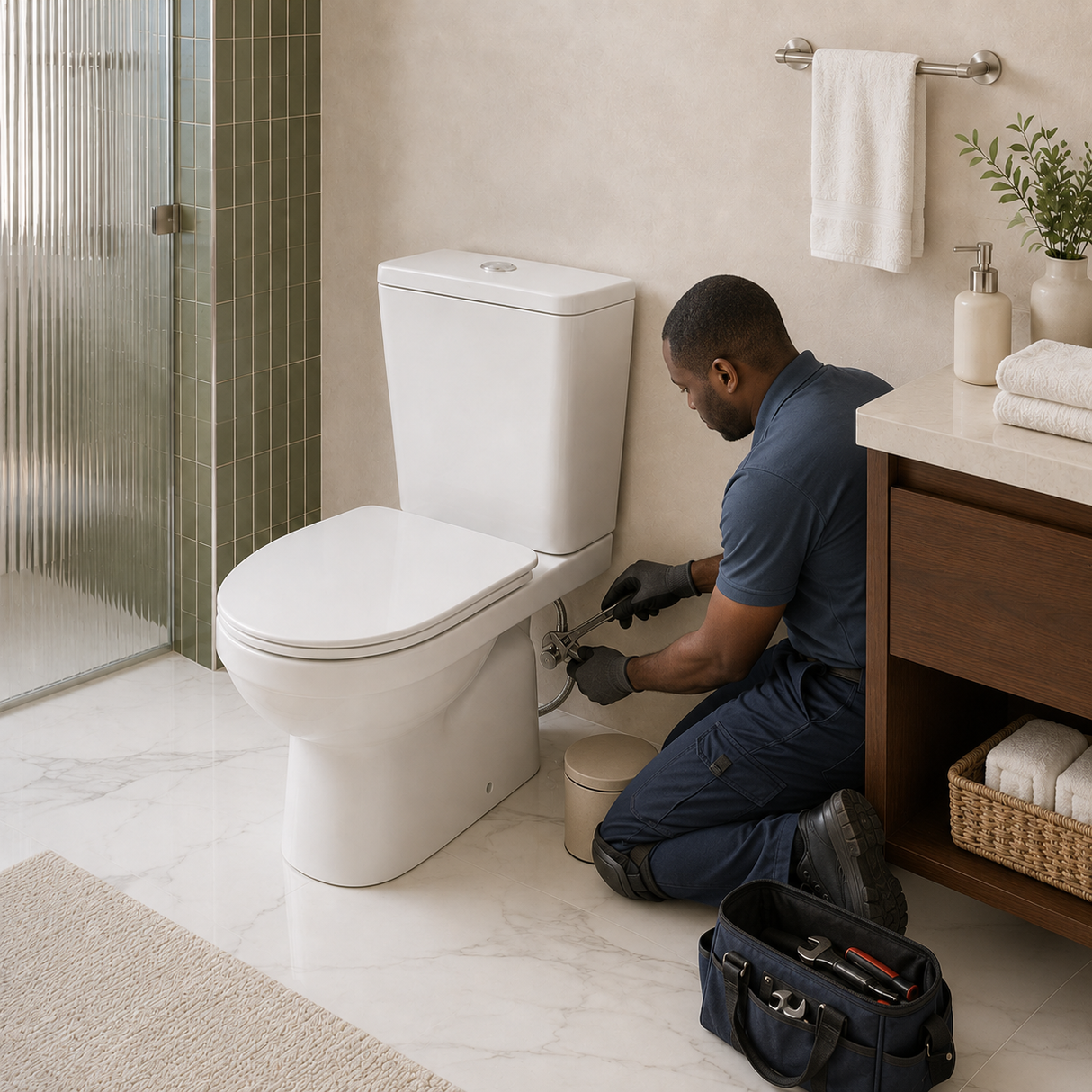 Wahkit Ceramic Standard Two-Piece Water Closet with Round Bowl 640mm - 2006S/P