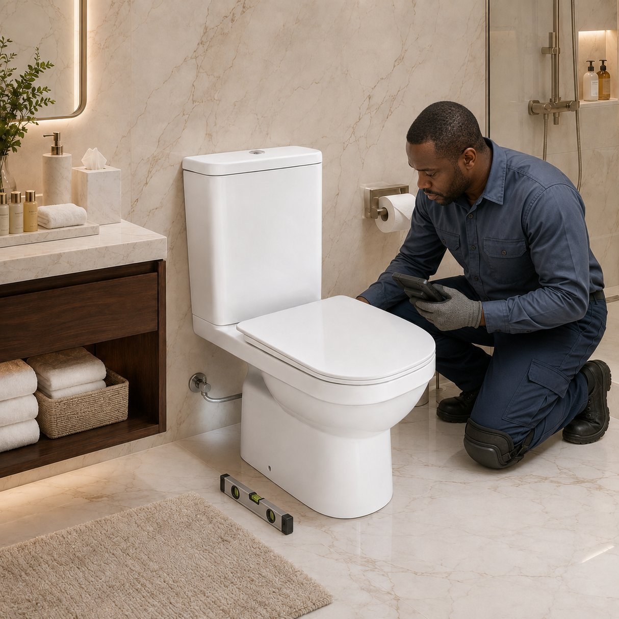 Wahkit Ceramic Standard Two-Piece Water Closet with D-Shaped Bowl 640mm - 2007S/P