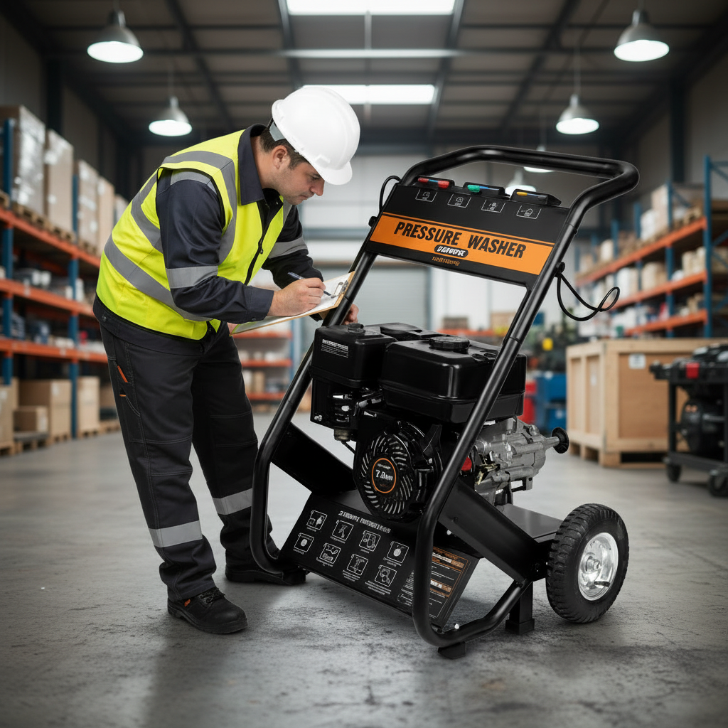 NRG 150 Bar Gasoline Pressure Washer with 6.5HP Engine and 4 Quick-Connect Nozzles - LT-8.7/12A