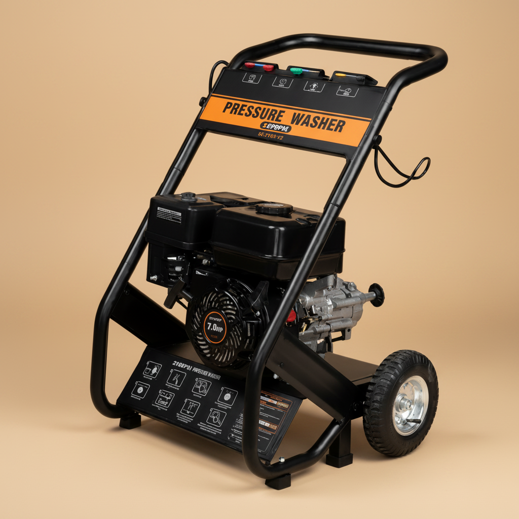 NRG 150 Bar Gasoline Pressure Washer with 6.5HP Engine and 4 Quick-Connect Nozzles - LT-8.7/12A