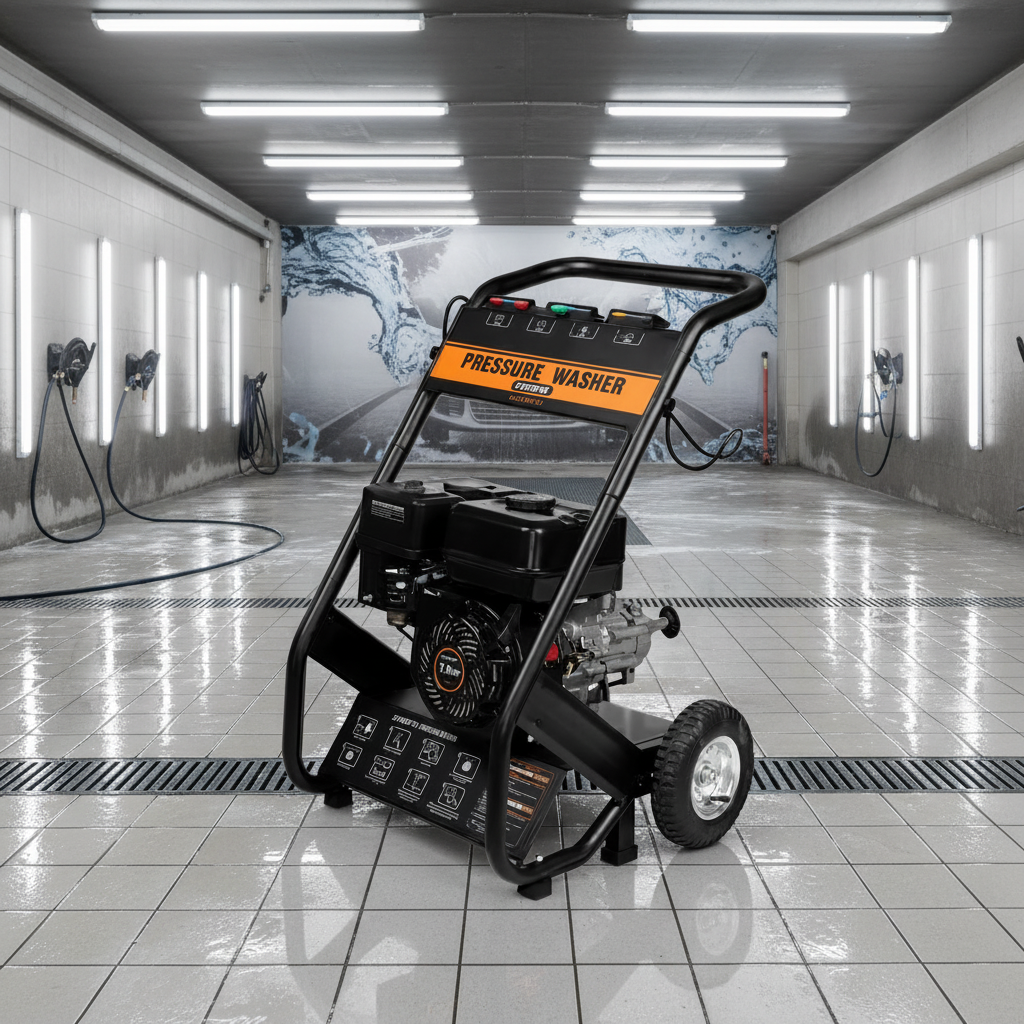 NRG 150 Bar Gasoline Pressure Washer with 6.5HP Engine and 4 Quick-Connect Nozzles - LT-8.7/12A