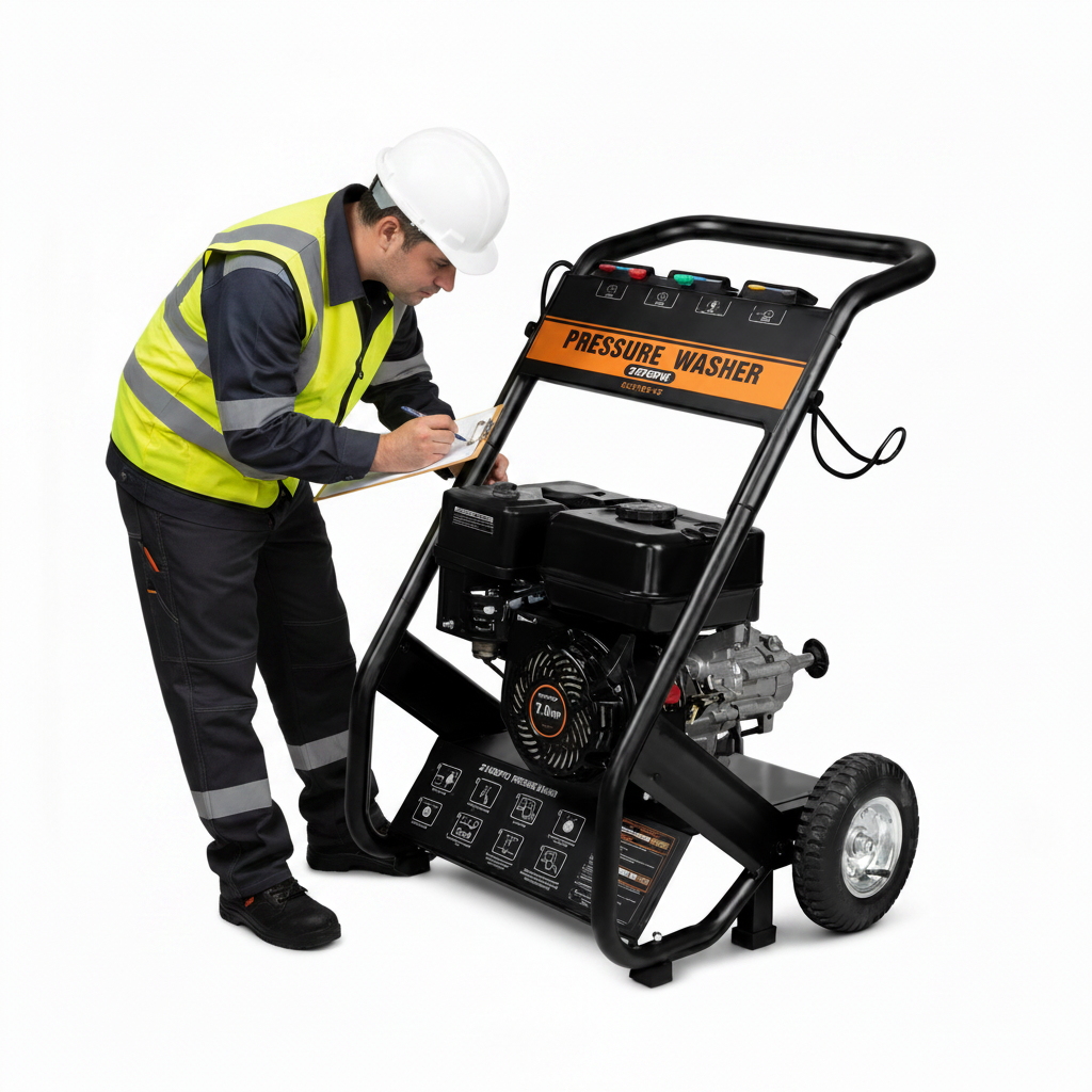 NRG 150 Bar Gasoline Pressure Washer with 6.5HP Engine and 4 Quick-Connect Nozzles - LT-8.7/12A