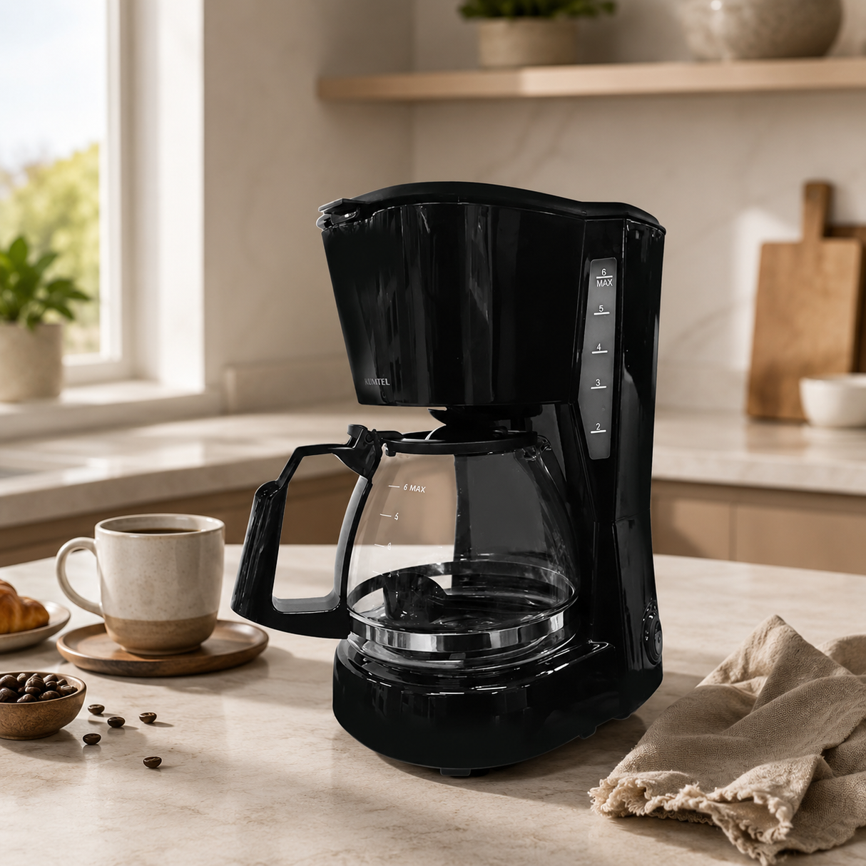 Kumtel 750ml Drip Coffee Maker with Keep-Warm and Auto Shut-Off 600W - HFCM-03