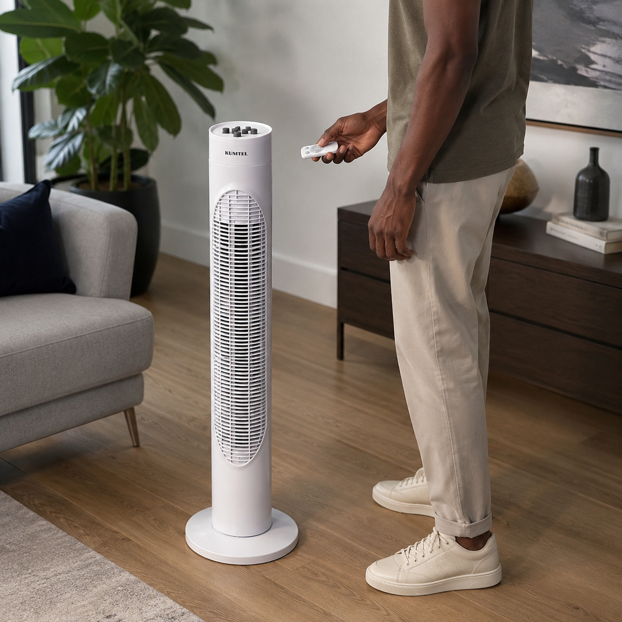 Kumtel Remote-Control 3-Speed Tower Fan 45W - KTF-259