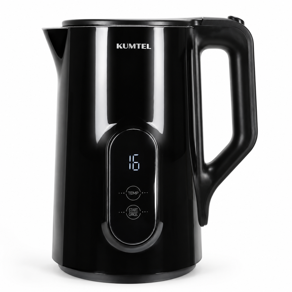 Kumtel 1.7L Double-Wall Smart Kettle with LED Touch Controls & Timer - HMK-09