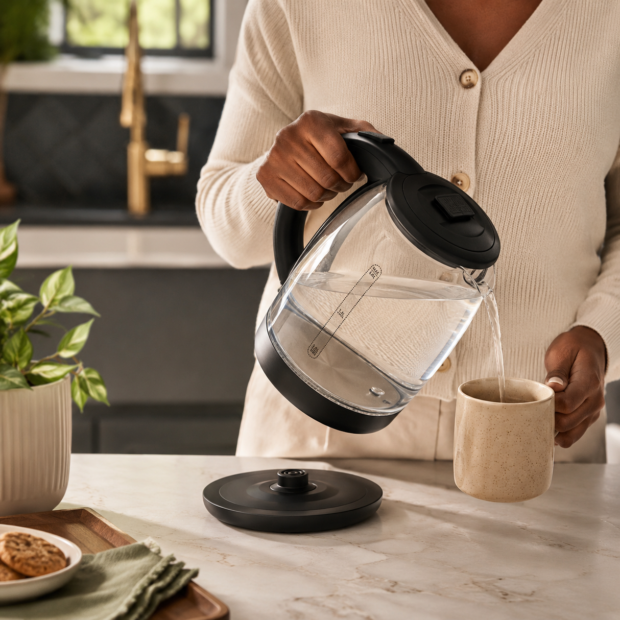 Kumtel 1.8L Illuminated Glass Kettle 1500W - HMKT-15