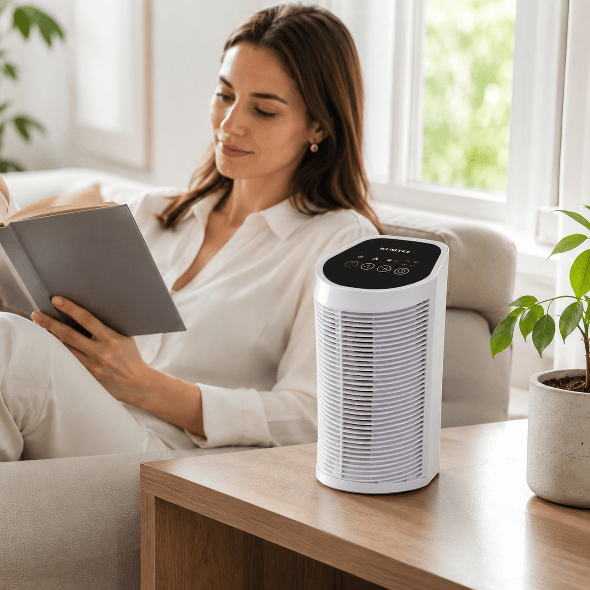 Kumtel Fan & Air Conditioner Kumtel 3-Stage HEPA Air Purifier with Digital Timer 22W - HAP-02