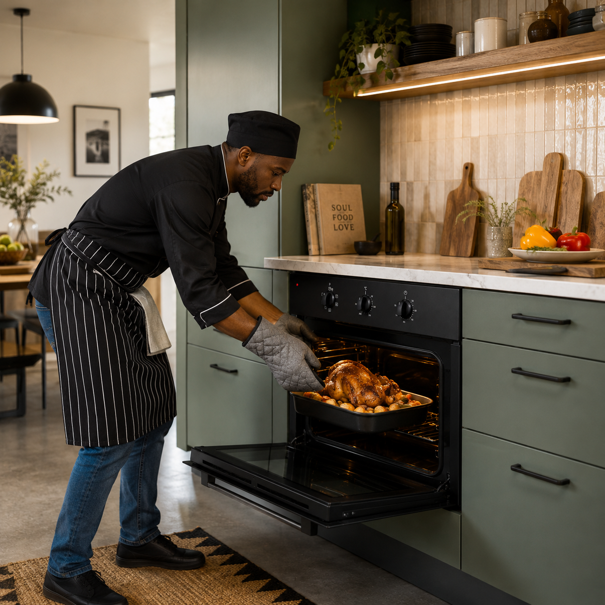 Luxell 60cm Built-In Electric Oven with Convection & 8 Cooking Programs Matte Black - B66-SF2-MB