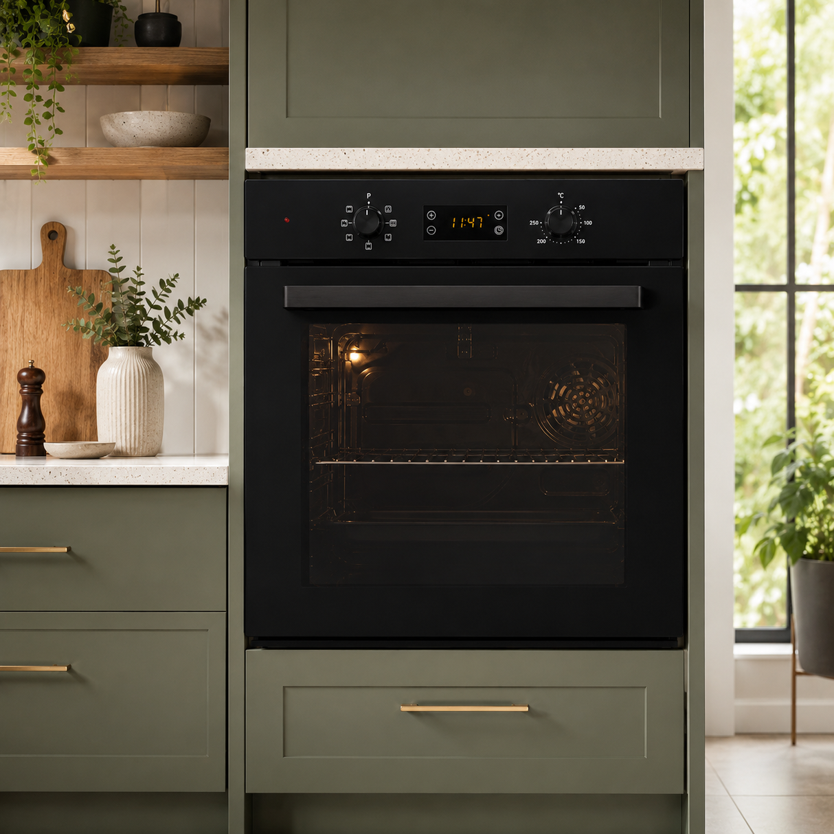 Luxell 88L Digital Built-In Electric Oven with Convection & Turbo Fan - A68-SGF3