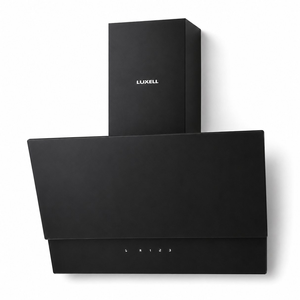 Luxell 60cm Angled Glass Cooker Hood with 650m³/h Extraction & Touch Control - DA6-835