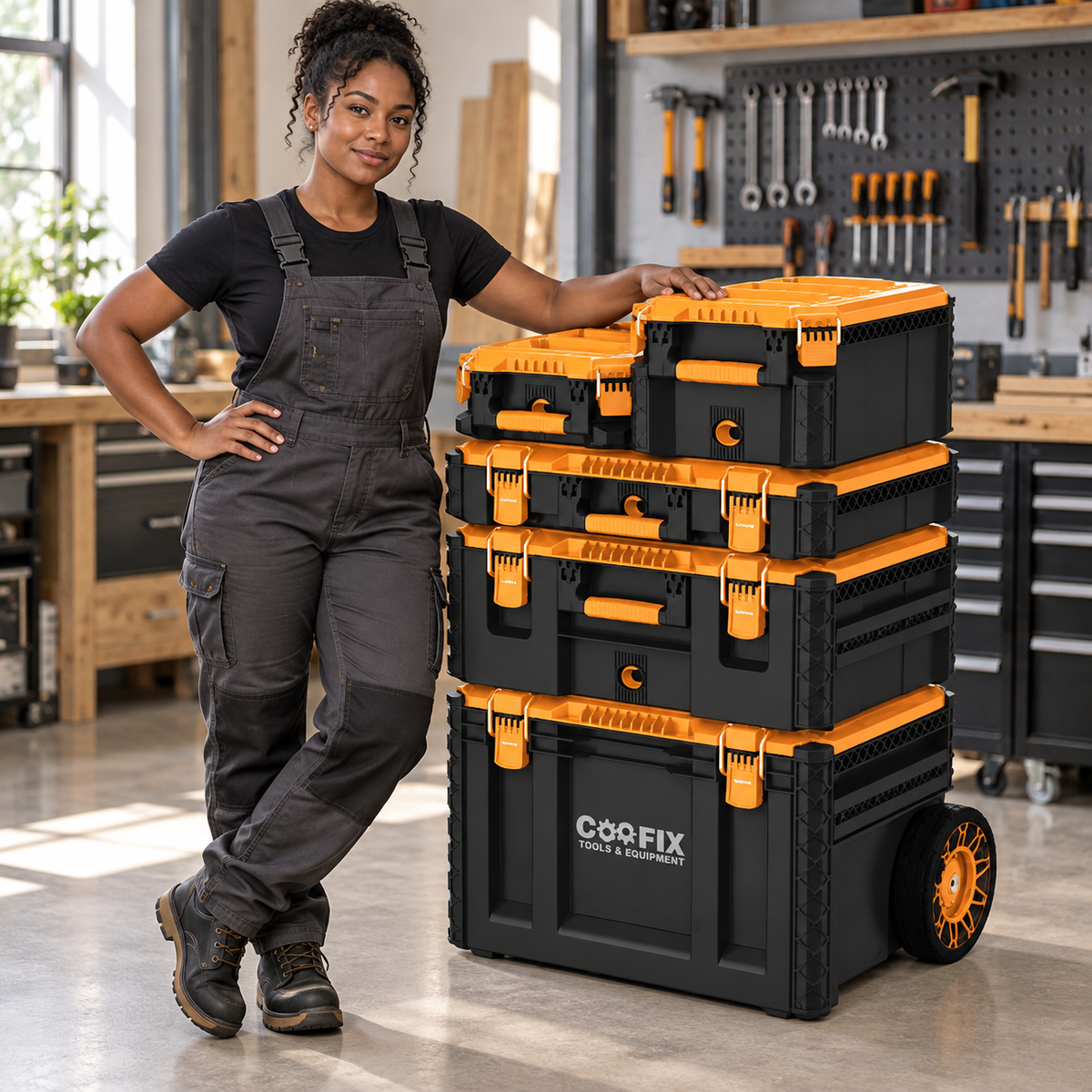 Coofix Multifunctional Tool Box Set for Workshop Tools & Equipment Storage - 27381