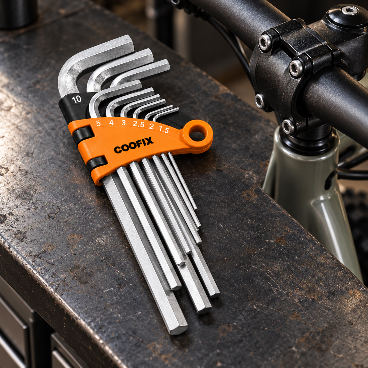 Coofix 9-Piece Extra-Long Hex Key Set - 27530
