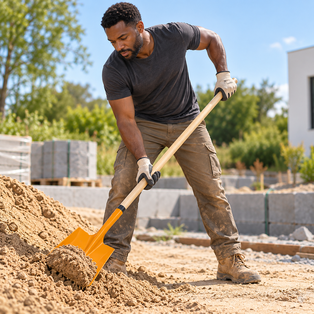 Coofix Square Head Shovel with 150cm Wooden Handle - 29523