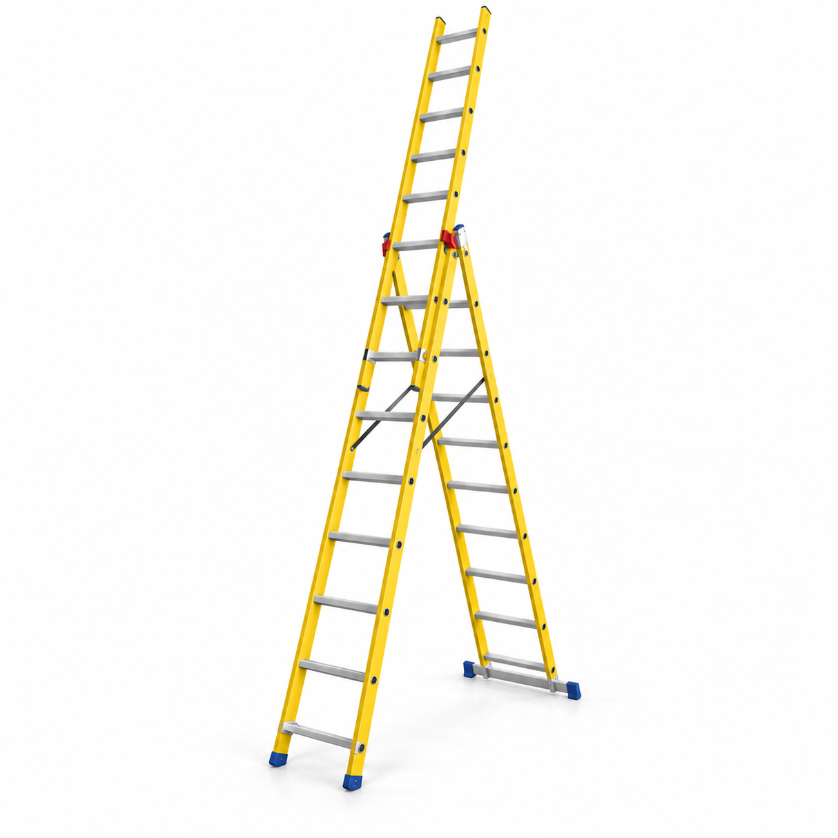 Wadfow 3 x 9 Three-Section Fibreglass Extension Ladder 150kg - WLD2939