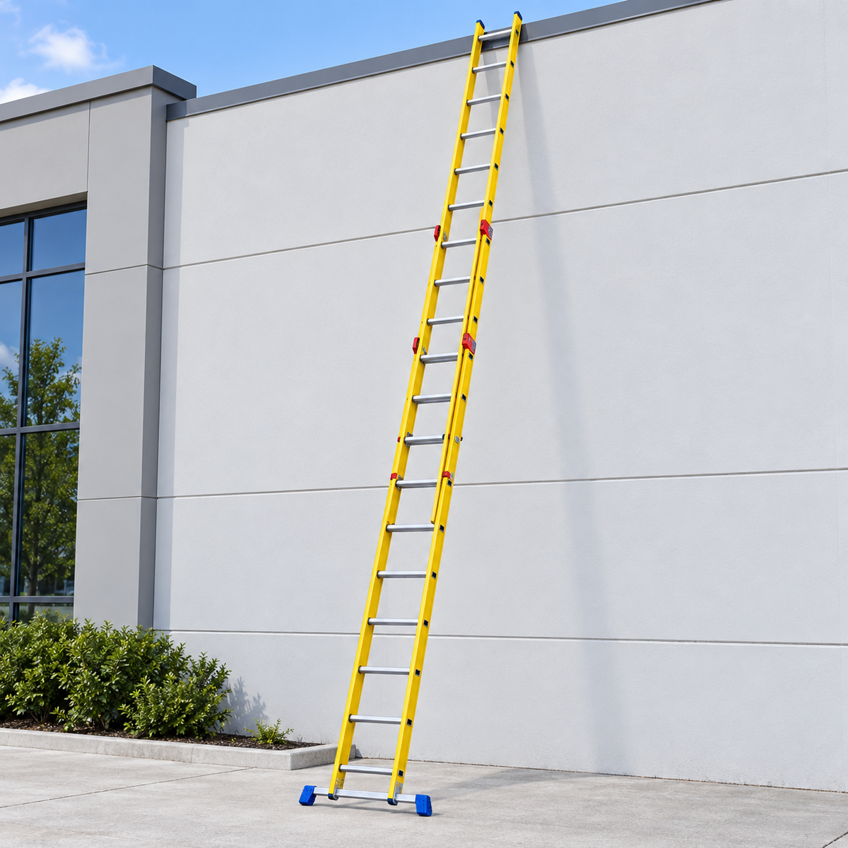 Wadfow 3 x 9 Three-Section Fibreglass Extension Ladder 150kg - WLD2939