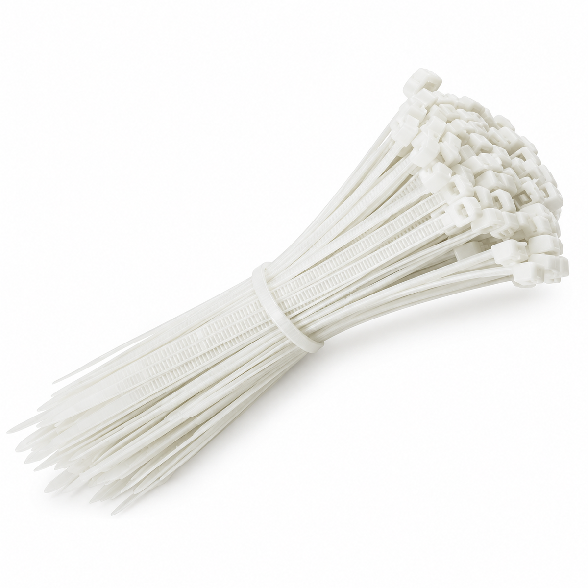 Tera 300mm White Nylon Cable Ties - H35040108-W