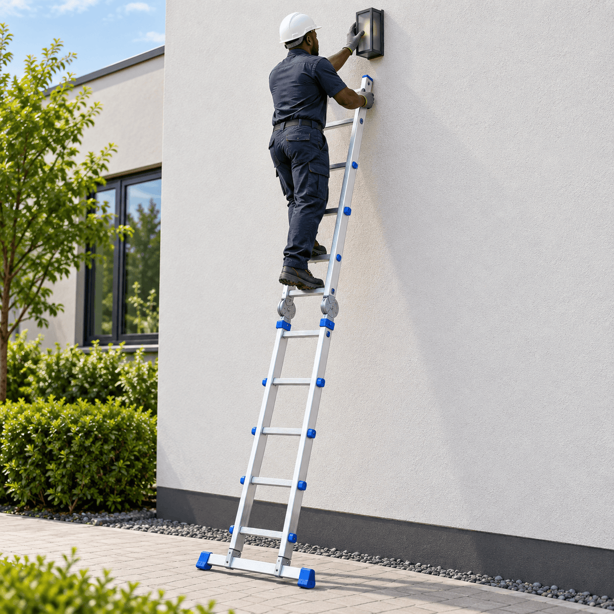 Tera FE 4+4 Multipurpose Adjustable Aluminium Ladder - FE4X4E2