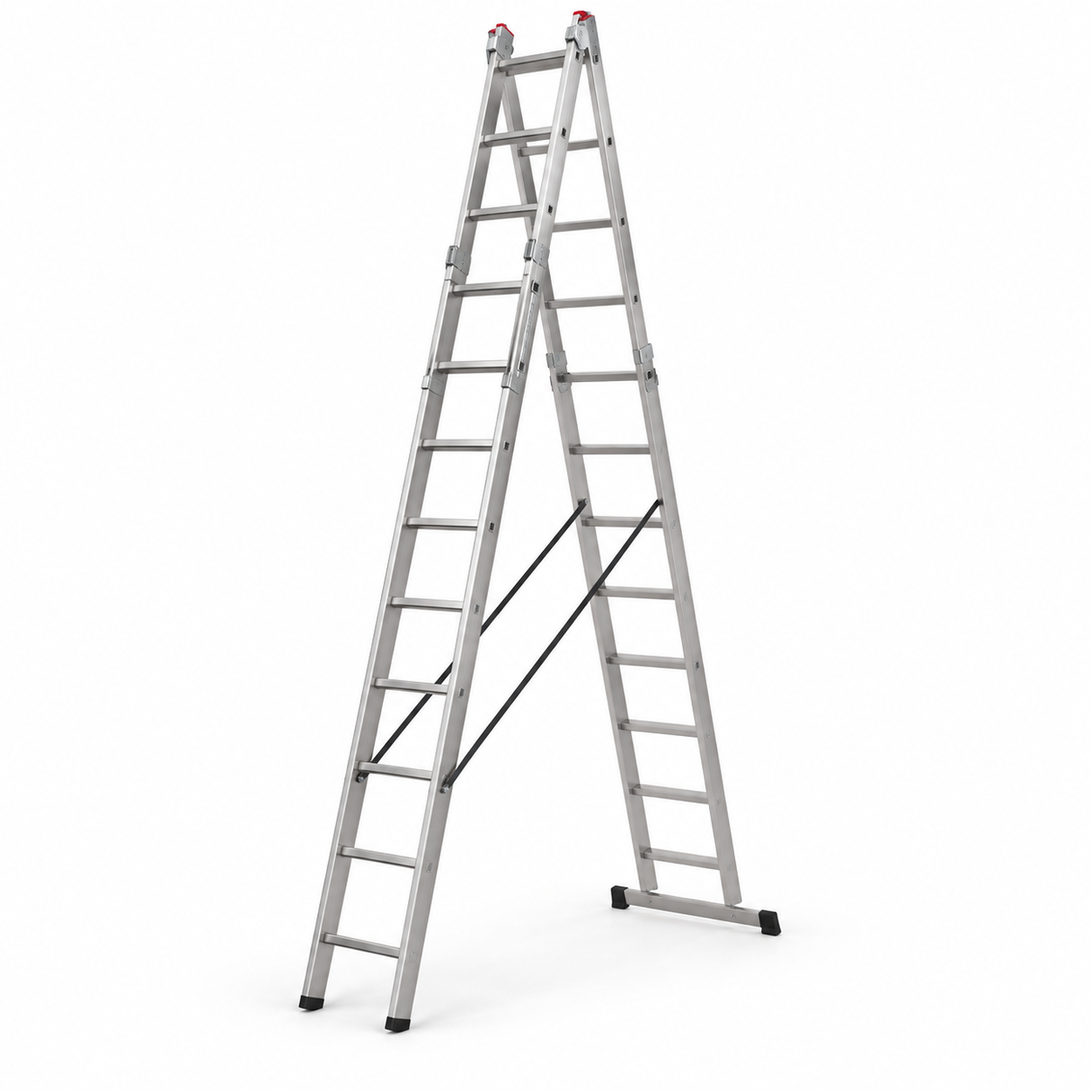 Tera LZ2 Series 2-Section Aluminium Combination Ladder | 2x8 - 2x18