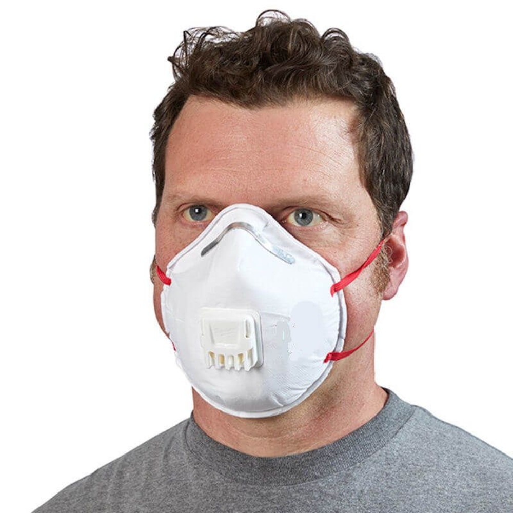 Milwaukee 10 Pieces Safety FFP2 Respirator Mask With Valve Pack - 4932478548