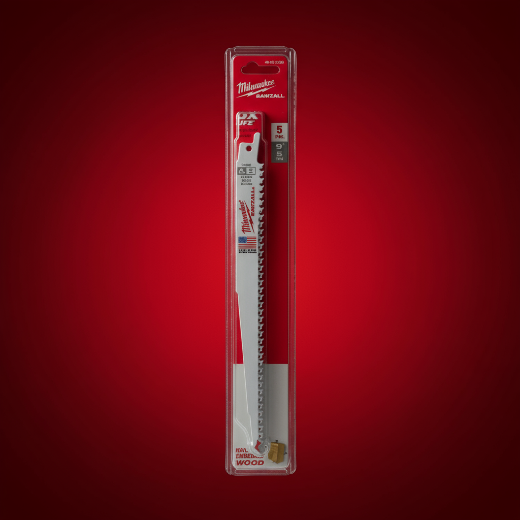 Milwaukee 5 Pieces 9''x 5 TPI Sawzall Bi-Metal Blade - 48-00-5036-E