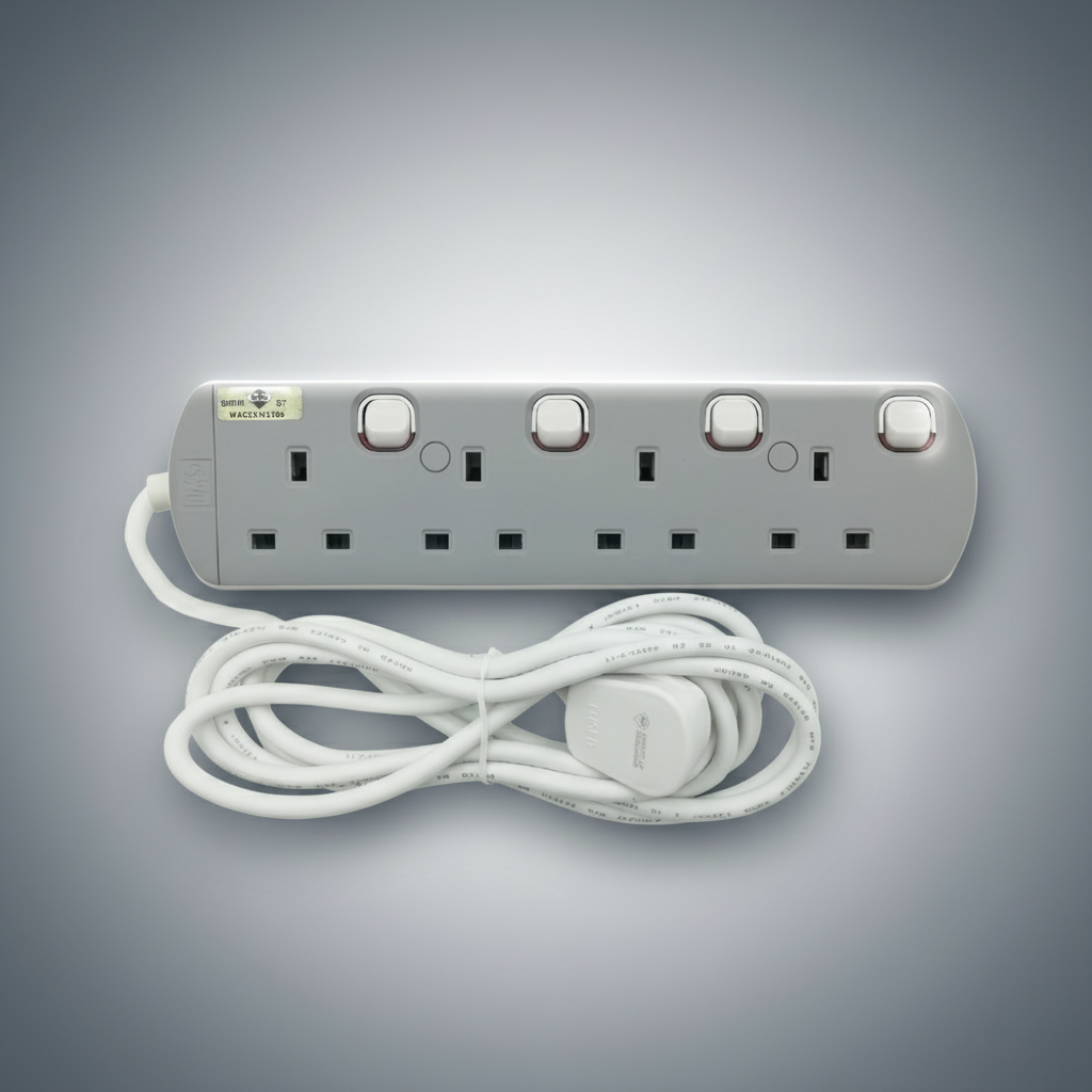 UMS 4 Gang Extension Socket - 3 Meters