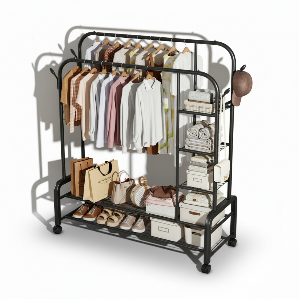 Full Triple & Double Garment Storage Layer Rack 150m/25 - PI-CR01