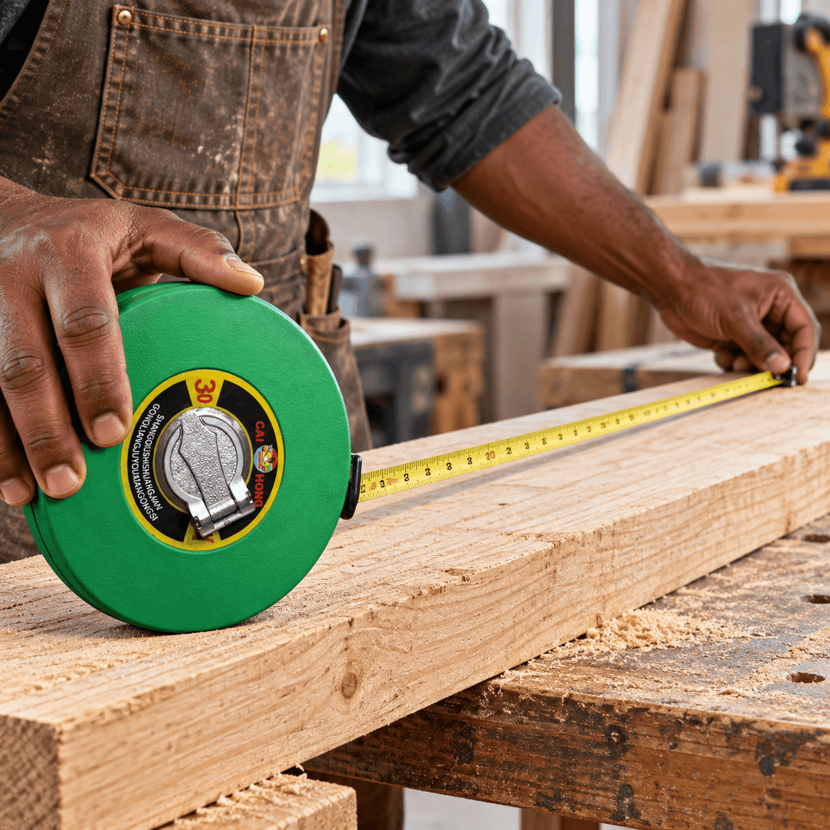 Mister Fibreglass Open-Reel Long Measuring Tape | 20m Red - 50m Green
