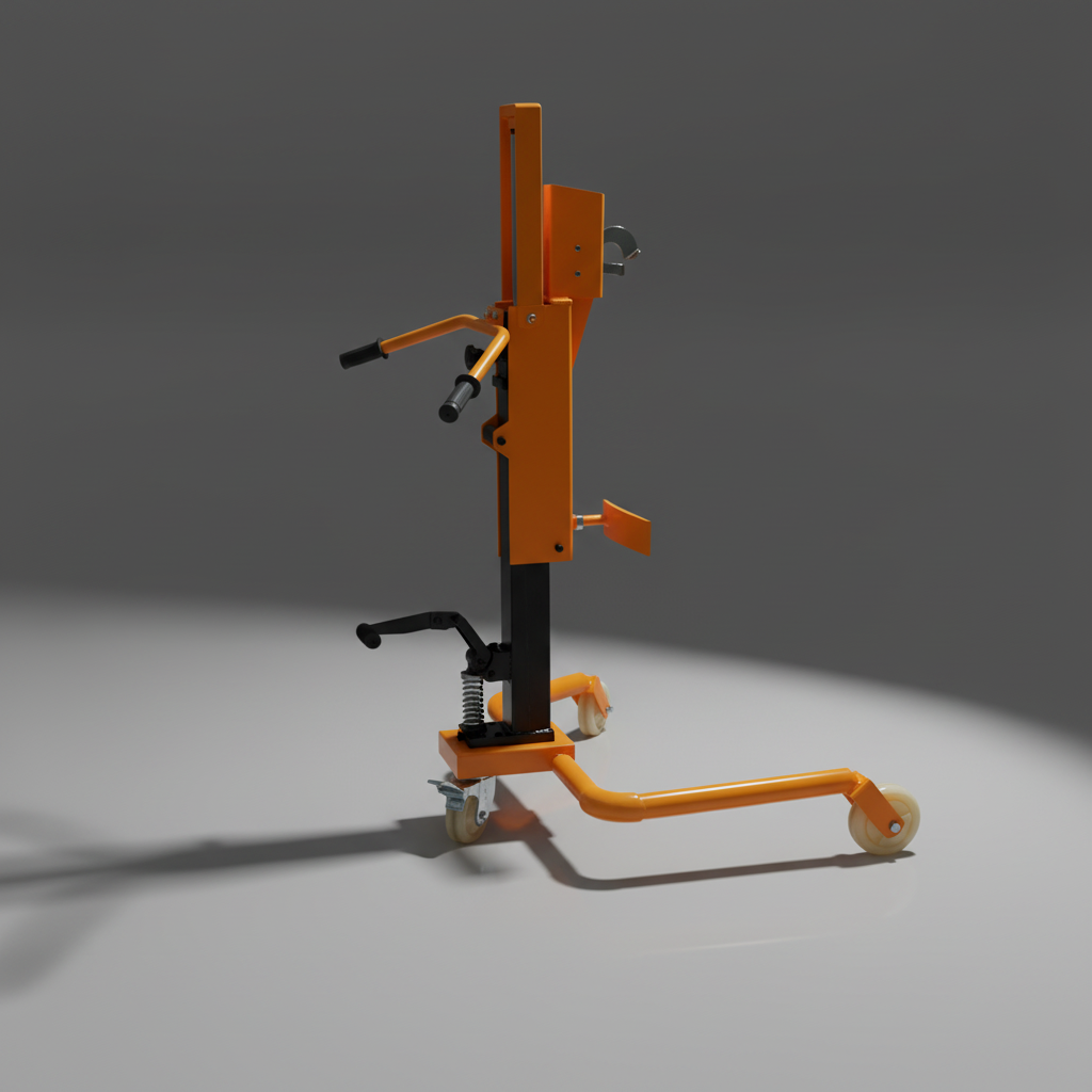 Raptor 350kg Hydraulic Drum Pallet Handler | Yellow & Orange