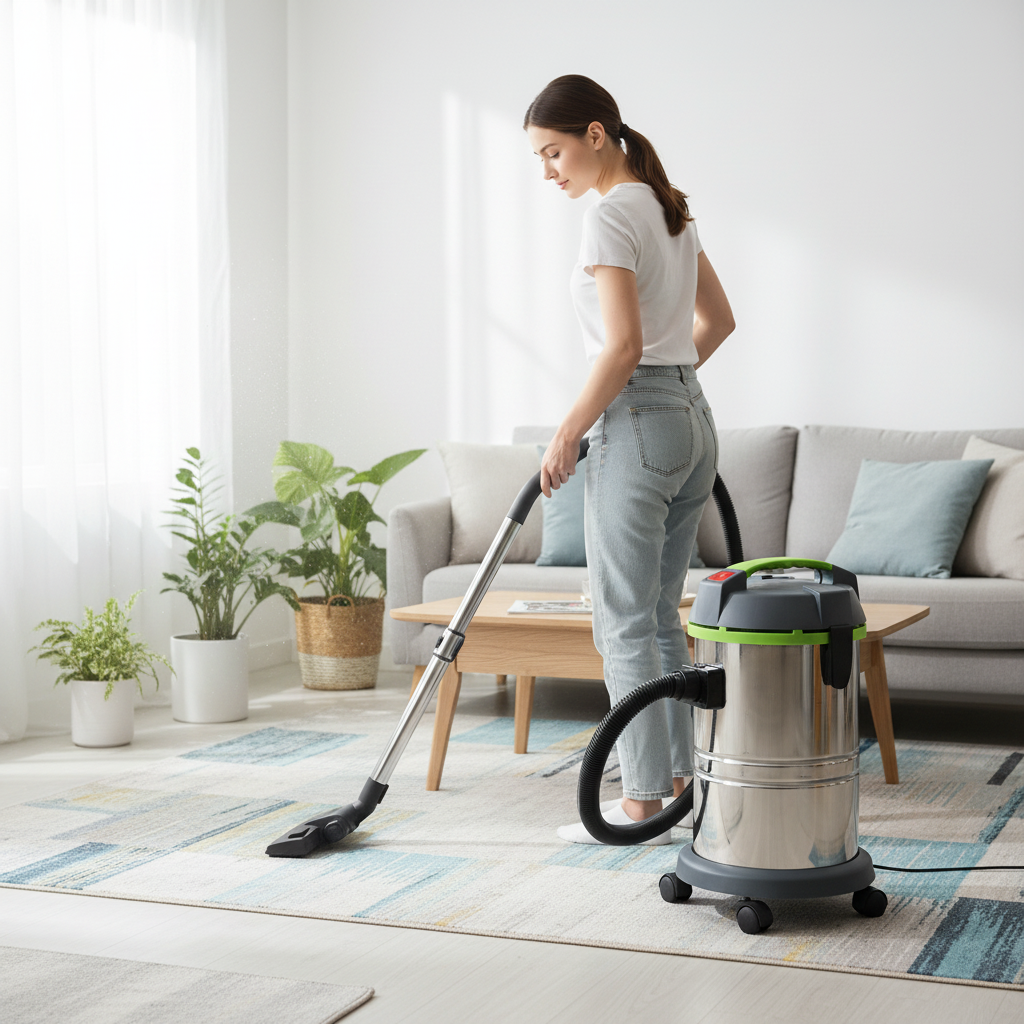 NRG 30L Silent Mode Stainless Steel Wet & Dry Vacuum Cleaner with Italian Motor 1000W - HT-30J