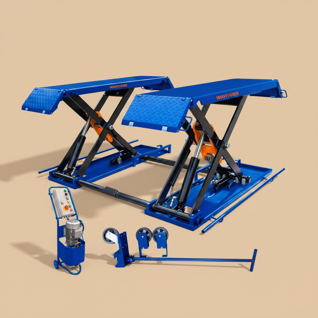 Wadfow 3-Ton Mobile Mid-Rise Scissor Lift - WHC6A03