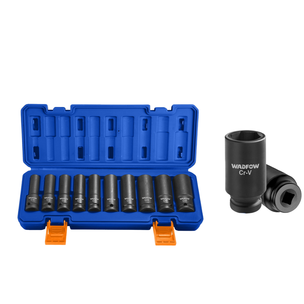 Wadfow 10-Piece 1/2" Deep Impact Socket Set 10–24mm - WMS2D02