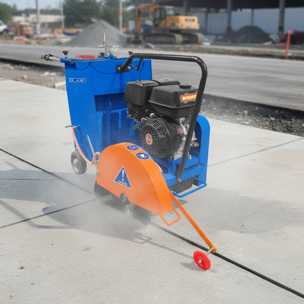 Wadfow 13HP Gasoline Floor Saw & Grooving Machine 170mm Cutting Depth - WRCM2A18