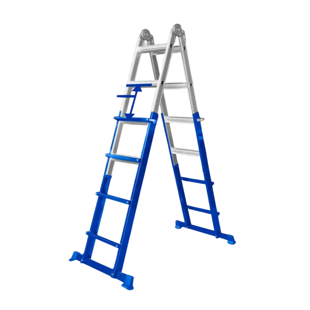 Wadfow 4 x 4 Multipurpose Steel & Aluminium Folding Ladder 150kg - WLD7H16