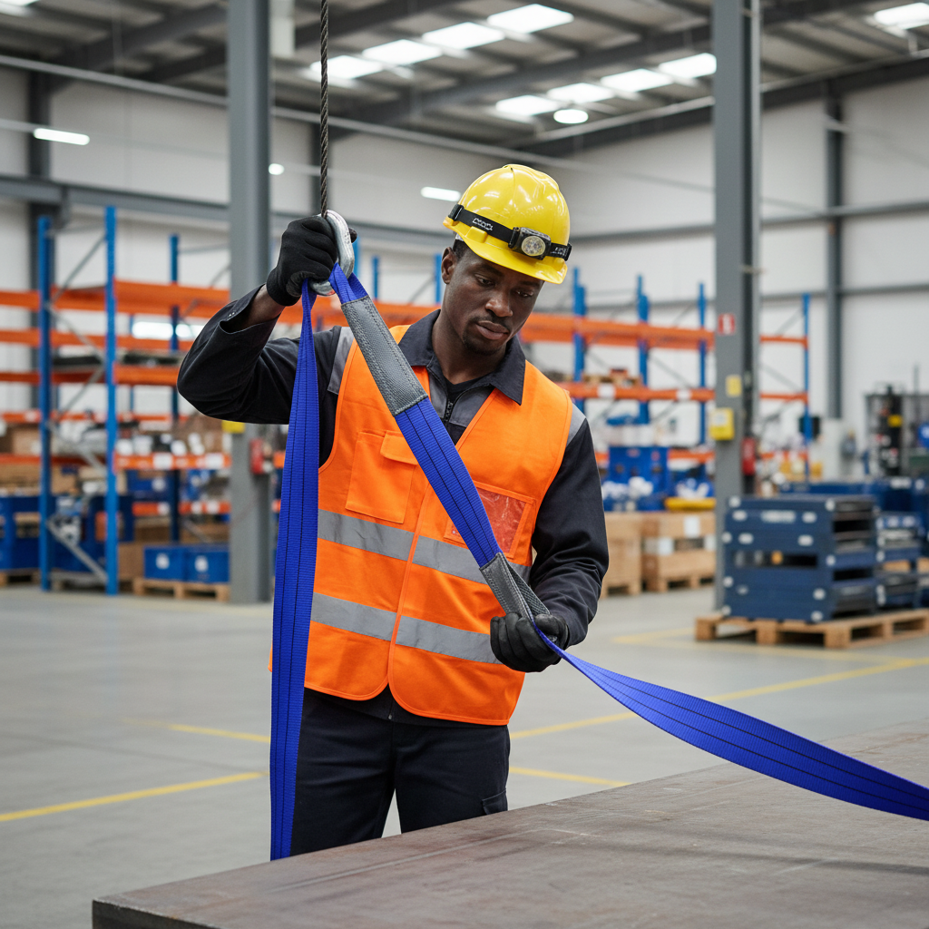 Tera WS Series Heavy-Duty Flat Webbing Lifting Sling with Reinforced Eyes | 3T-12T